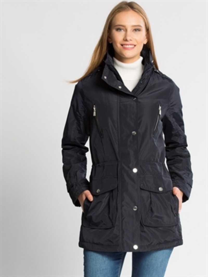 Navy Midi Short coat