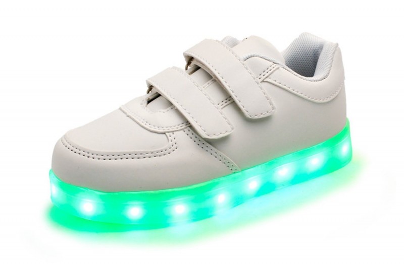 Minetom Unisexe Enfants Garçons Filles Chaussures USB Charge LED Lumière Lumineux Fluorescence Clignotants Chaussures de Sports Baskets