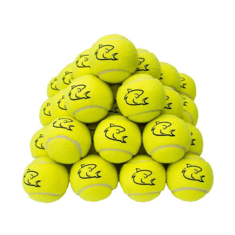 Shark Tennis Balls Lot de 30 balles de tennis jaunes de haute qualité pour tennis, cricket, enfants, chiens