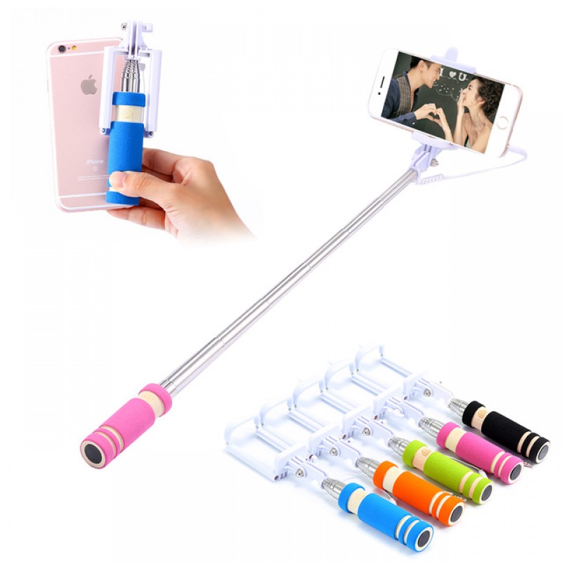 Téléphone Mobile Mini - poche Selfie bâton extensible Portable manfrotto trépied pour iPhone Samsung Galaxy plié caméra Selfie