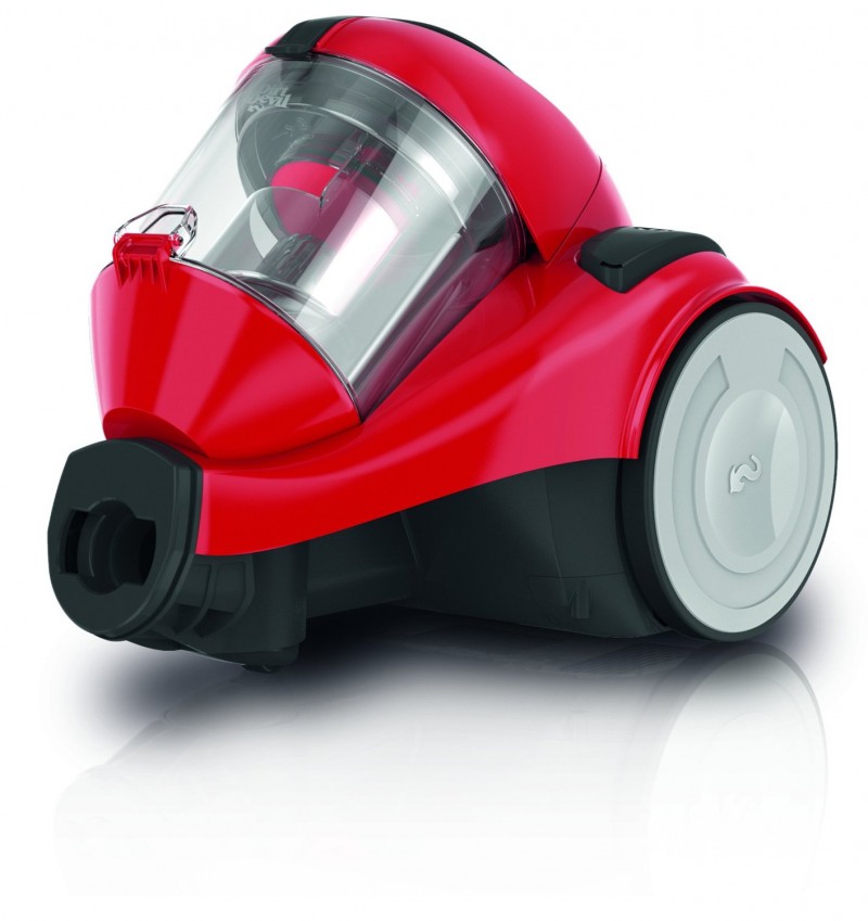 Dirt Devil DD2324-4 Func-4.1 Aspirateur sans Sac Cyclonique + Brosse Parquet/Mini Turbo Rouge [Classe énergétique B]