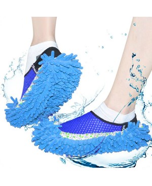 Practical Chenille Mop Slippers Dust Floor Cleaning Mopping Foot Shoes Home Pair Cleaner