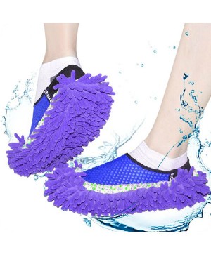 Practical Chenille Mop Slippers Dust Floor Cleaning Mopping Foot Shoes Home Pair Cleaner