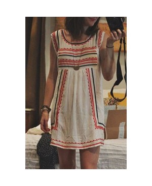 Attractive Color Block Striped Sleeveless Straight Dress For Women