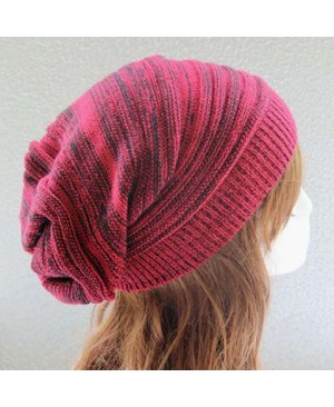 Stylish Color Block Elastic Knitted Hat For Women