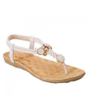 Simple Style Women's Sandals With Weaving and Metal Design