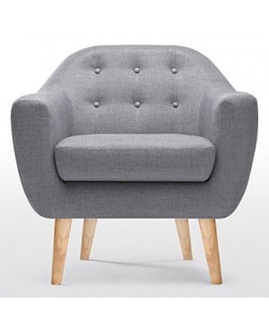 Fauteuil design scandinave gris