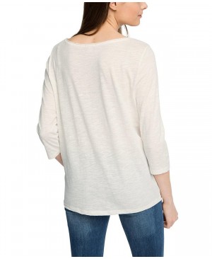 Esprit mit Blumendruck - T-Shirt Manches Longues - Femme