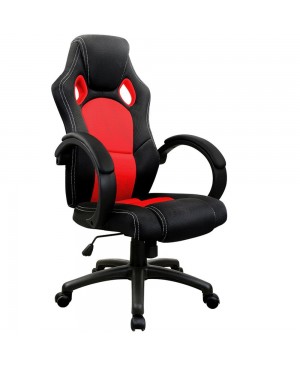 Chaise de bureau sport Fauteuil - siege baquet - rouge et noir - réglable en hauteur