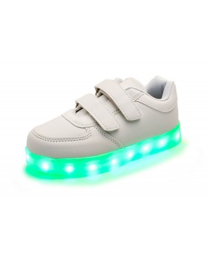 Minetom Unisexe Enfants Garçons Filles Chaussures USB Charge LED Lumière Lumineux Fluorescence Clignotants Chaussures de Sports Baskets