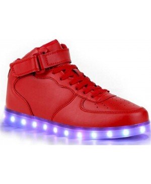 Agrass - 7 Couleur Mode Unisexe Homme Femme USB Charge LED Lumière Lumineux Clignotants Chaussures de marche Chaussures de Sports Baskets LED High Top Chaussures