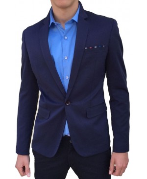 Veste de costume Homme Bleu Revers crante blaz_fd_638