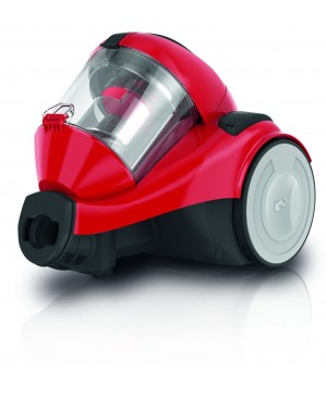 Dirt Devil DD2324-4 Func-4.1 Aspirateur sans Sac Cyclonique + Brosse Parquet/Mini Turbo Rouge [Classe énergétique B]