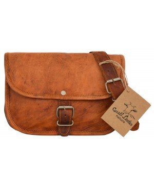 Gusti Cuir nature "Mary 7,9"" Sac à Bandoulière Sac porté épaule Sac à main Petite Pochette Sacoche Besace Sac en Cuir véritable Vintage Sorties Soirées Disco Party Concert Unisexe Marron H19