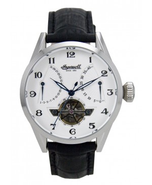 Ingersoll - IN6901WH - Montre Homme - Automatique Analogique - Cadran Blanc - Bracelet Cuir Noir