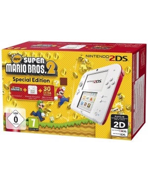 Console Nintendo 2DS - blanc & rouge + New Super Mario Bros. 2 - édition spéciale