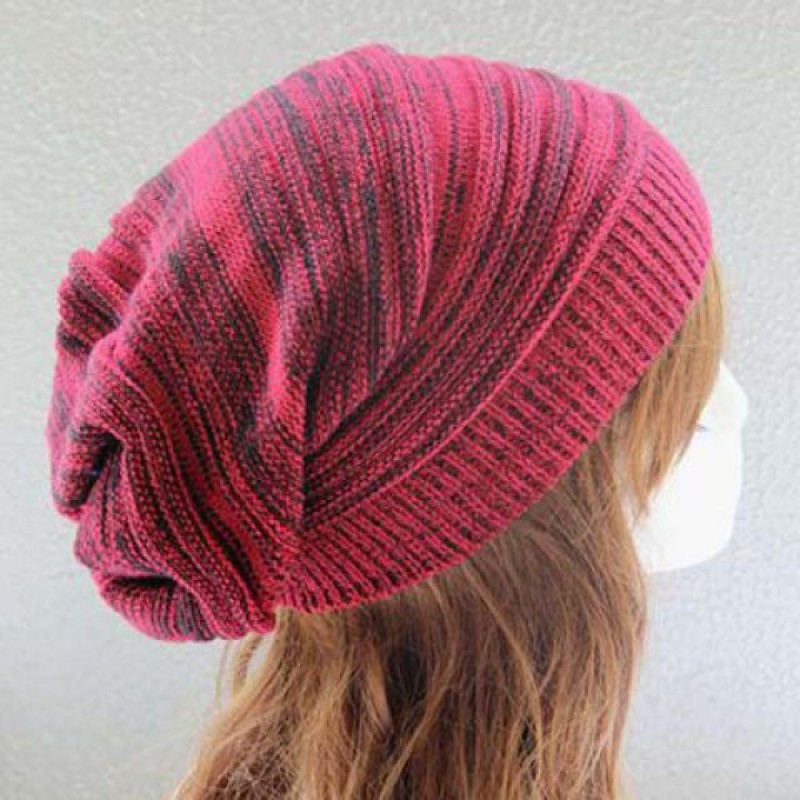 Stylish Color Block Elastic Knitted Hat For Women