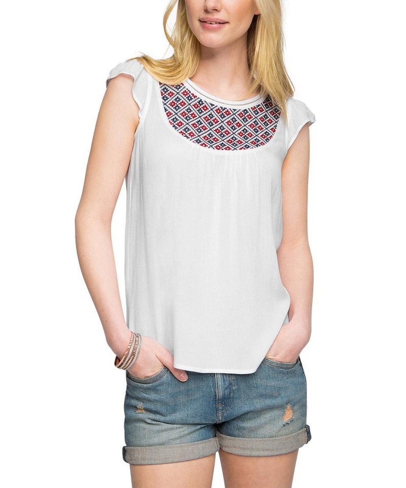 Esprit mit Stickerei - Blouse - Femme