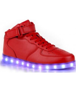 Agrass - 7 Couleur Mode Unisexe Homme Femme USB Charge LED Lumière Lumineux Clignotants Chaussures de marche Chaussures de Sports Baskets LED High Top Chaussures